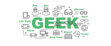 Geek vektör afiş