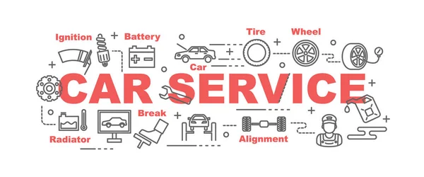 Car service vector banner — Stock Vector