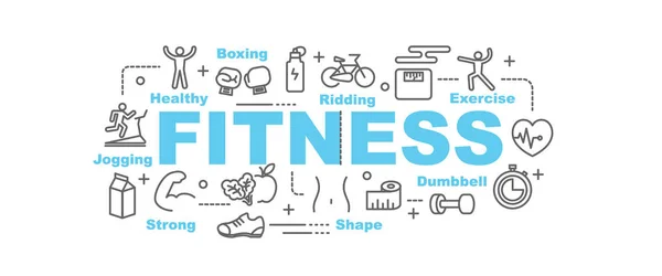 Fitness vector banner — Stock Vector