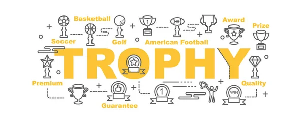 Trophée bannière vectorielle — Image vectorielle