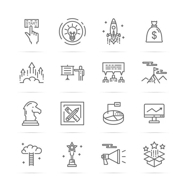 Inicio vetor línea iconos — Vector de stock