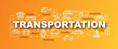 ulaşım vektör trendy afiş