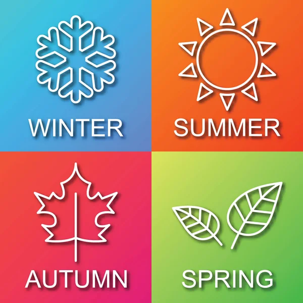 Fyra säsonger gradient logotyp — Stock vektor