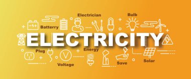 Elektrik vektör trendy afiş