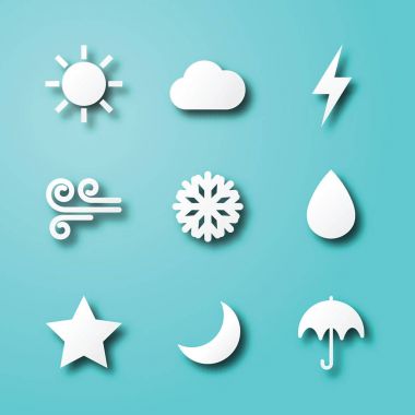 Hava kağıt sanat simgeler