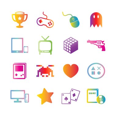 oyun vektör degrade simgeler