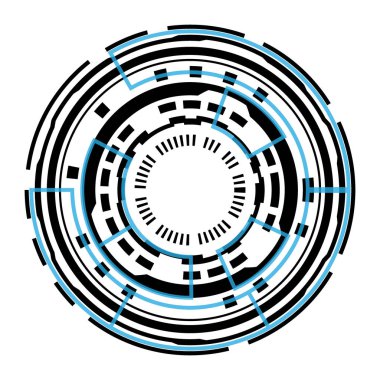 futuristik bir arayüze daire