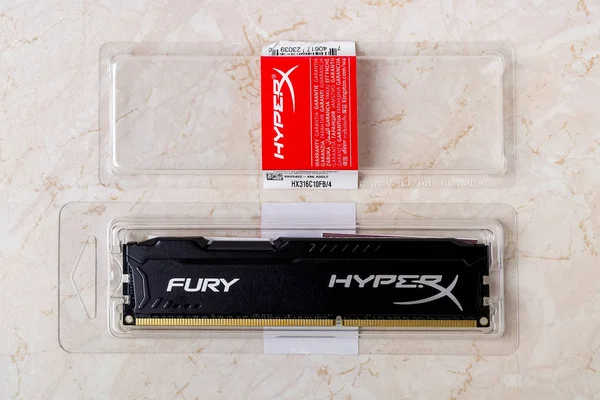 One RAM Kingston Fury memory module in an opened box.