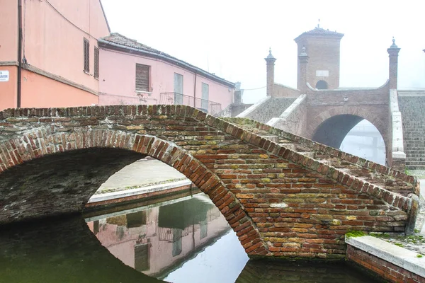 Comacchio Comune Italiano 22298 Abitanti Della Provincia Ferrara Regionie Emilia — Zdjęcie stockowe