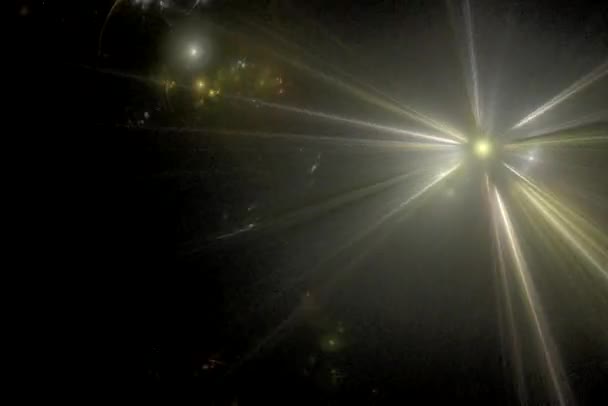 Серая звезда, сияющая на черном — стоковое видео