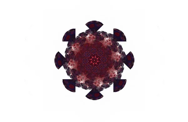 Abstracte agressieve fractal rood zwart figuur — Stockfoto