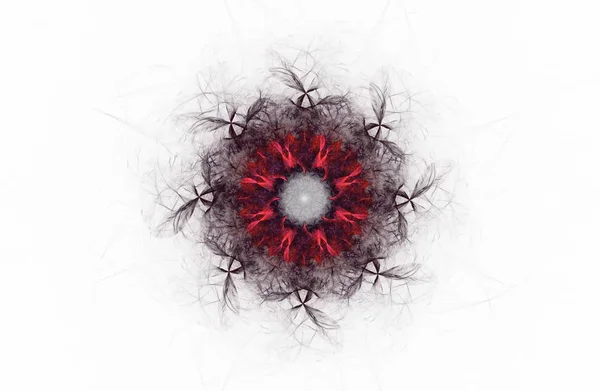 Abstracte agressieve fractal rood zwart figuur — Stockfoto