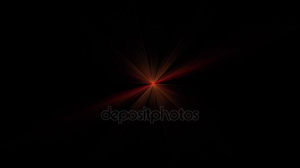 Estrela vermelha brilhando em preto — Vídeo de Stock