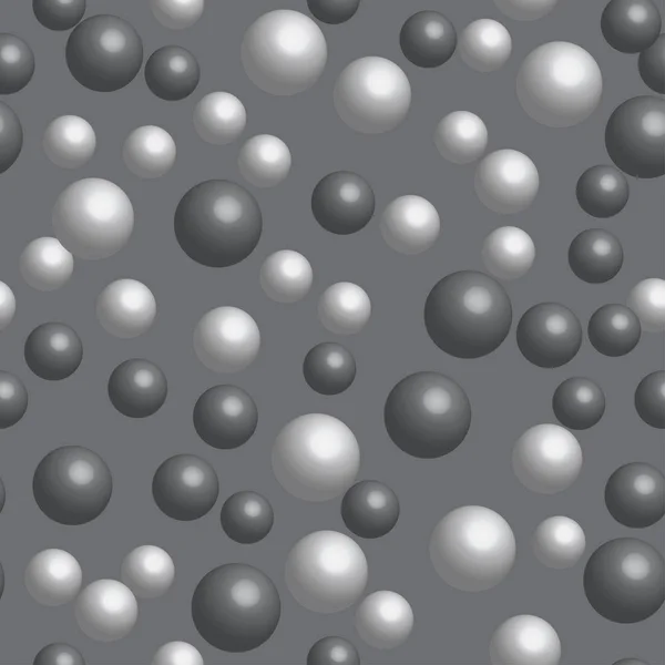 Gray Bubbles on Gray Seamless Pattern — Stock Vector