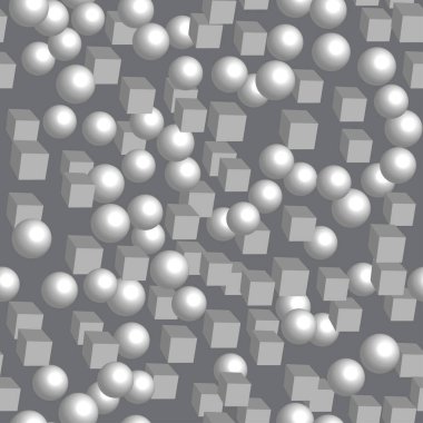 Gri toplar ve küpleri Seamless Modeli