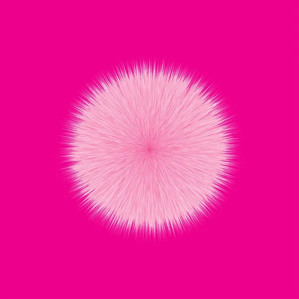 Ροζ χνουδωτή διάνυσμα μαλλιά μπάλα — Διανυσματικό Αρχείο