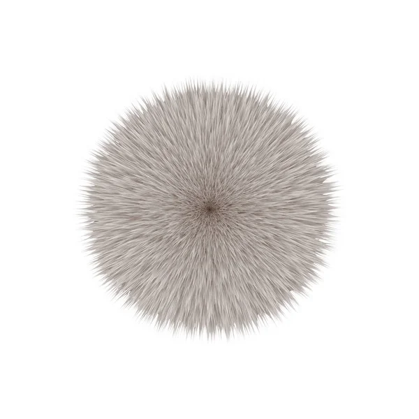 Boule de cheveux vectorielle moelleuse brune — Image vectorielle