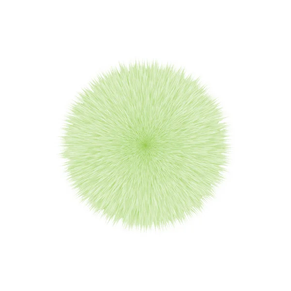 Boule de cheveux vectorielle pelucheuse verte — Image vectorielle