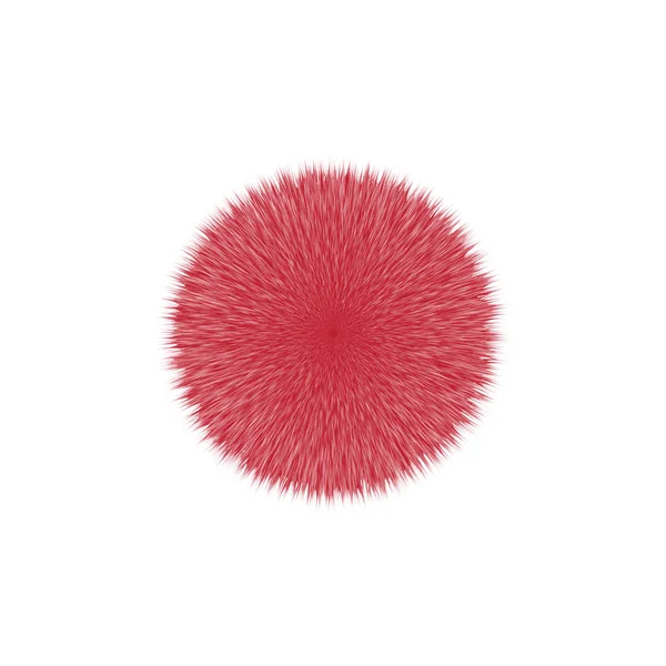 Κόκκινο αφράτο διάνυσμα μαλλιά μπάλα — Διανυσματικό Αρχείο