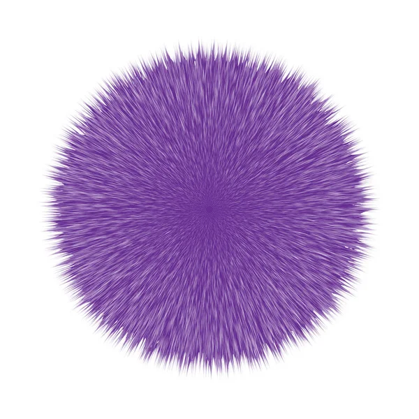 Boule de cheveux vectorielle pelucheuse pourpre — Image vectorielle