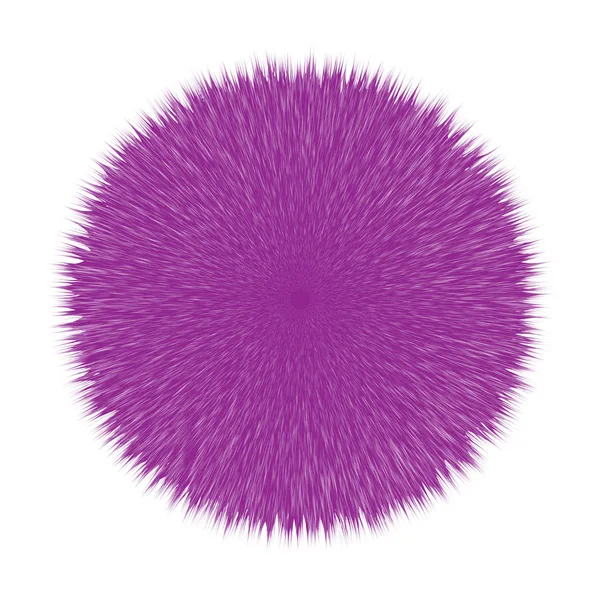 Bola de cabelo de vetor fofo roxo —  Vetores de Stock