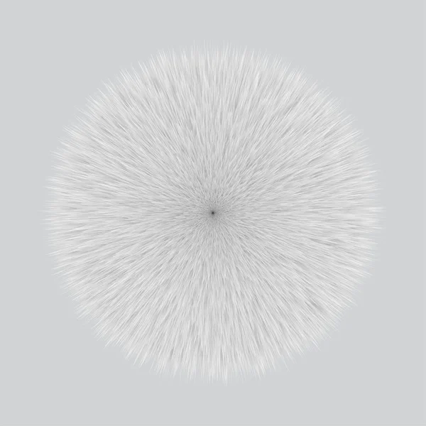 Boule de cheveux vectorielle moelleuse grise — Image vectorielle