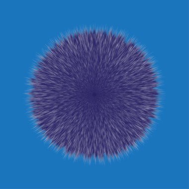 Mavi kabarık vektör tüy yumağı