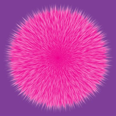 Pembe Tüylü vektör tüy yumağı