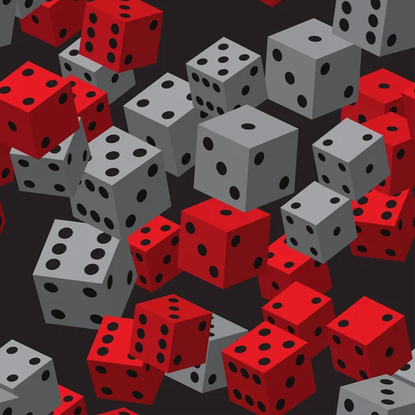 Vzor bezešvé červené šedé kostky — Stockový vektor