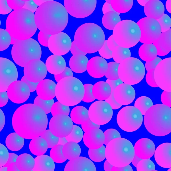 Рожеві блакитні кульки Безшовний візерунок на рожевому тлі — стоковий вектор