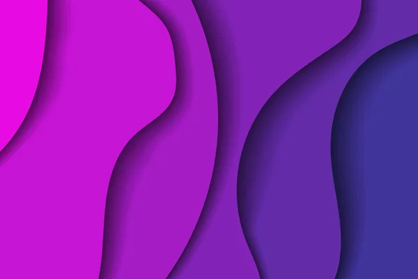 アブストラクト紫3D紙カット形状背景 — ストックベクタ