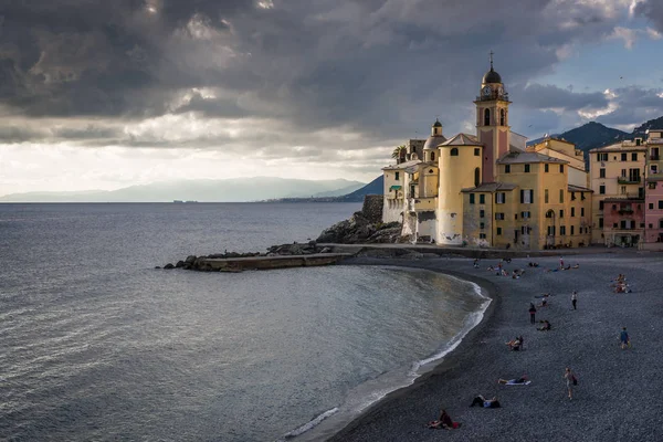 Basilica in Camogli ストック画像