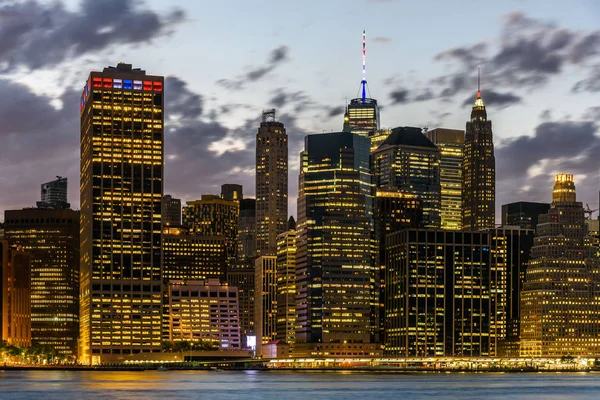 Untere Manhattan Skyline von brooklyn — Stockfoto