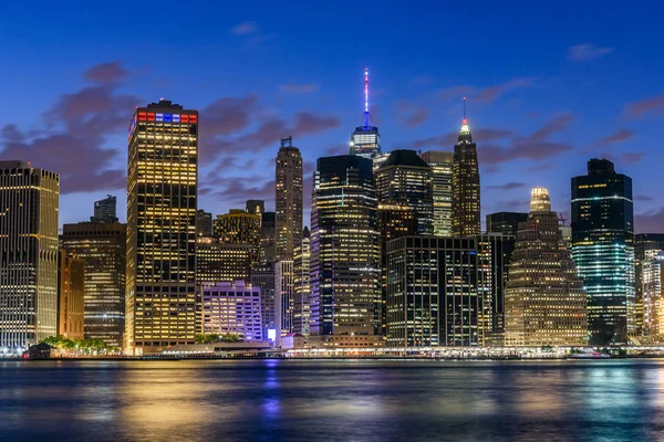 Skyline Manhattan inférieur de Brooklyn — Photo