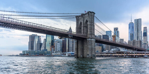 View over Lower Manhattan and the Brooklyn Bridge, from Brooklyn