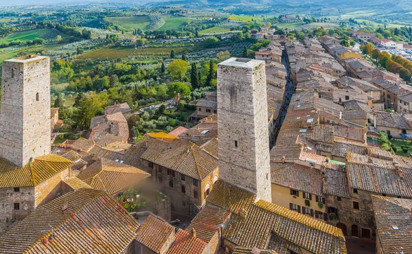 Aerial view of San Gimignano — Stock Photo, Image