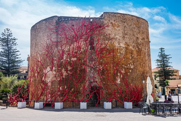 Stare wieże w Alghero — Zdjęcie stockowe