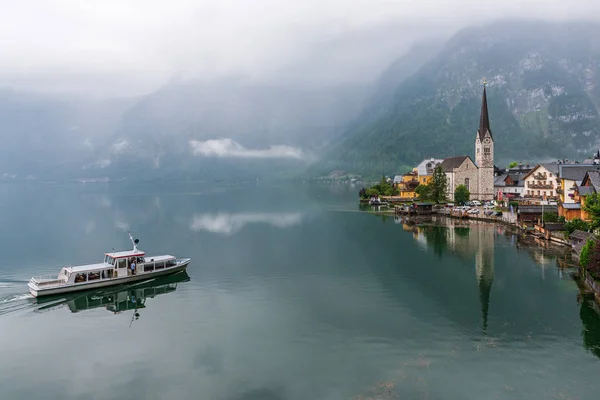 Avusturya Daki Unesco Dünya Mirası Alanlarından Biri Olan Adaş Gölü — Stok fotoğraf