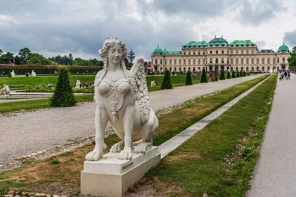 Belvedere Исторический Комплекс Зданий Вене Австрия Состоящий Двух Барочных Дворцов — стоковое фото