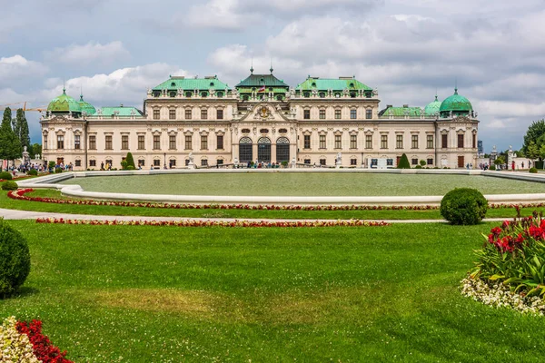 Belvedere Historická Budova Komplexu Vídni Rakousku Který Skládá Dvou Barokních — Stock fotografie