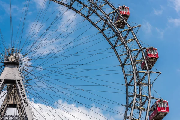 Wiener Riesenrad Célèbre Icône Vienne Dans Parc Attractions Prater — Photo