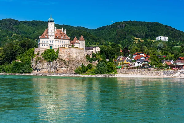 Vue Depuis Danube Château Schonbuhel Wachau Des Sites Patrimoine Mondial — Photo