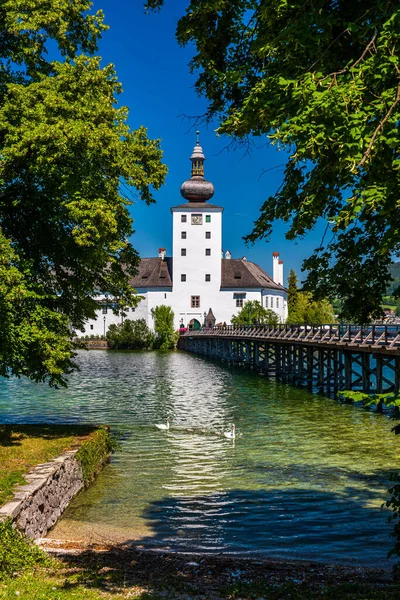 Schloss Ort Schloss Orth Castillo Austriaco Situado Lago Traunsee Gmunden —  Fotos de Stock