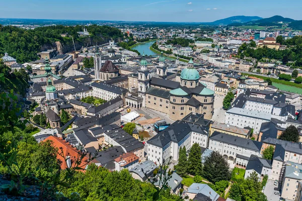 Centro Storico Della Città Salisburgo Patrimonio Dell Umanità Vista Dalla — Foto Stock