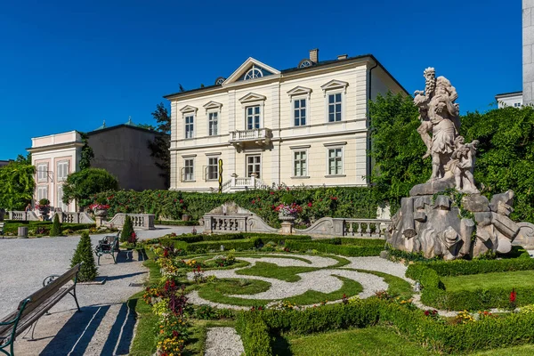 Dekorované Zahrady Paláce Mirabell Salcburku Rakousko — Stock fotografie