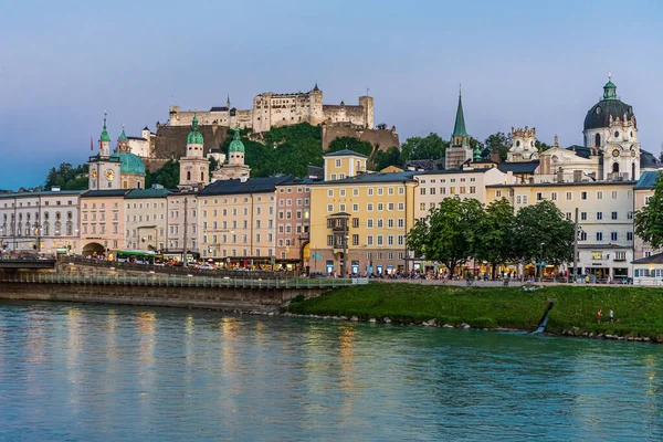 Historic Centre City Salzburg World Heritage Site Viewed Other Side — Stock Photo, Image