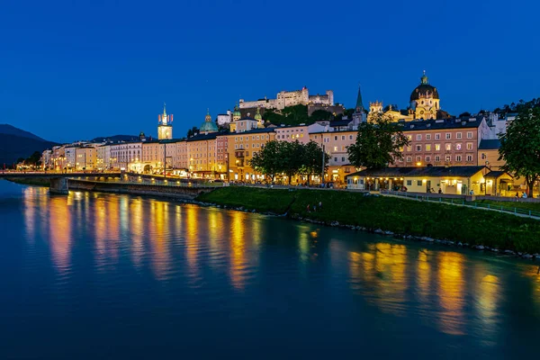 Centro Storico Della Città Salisburgo Patrimonio Dell Umanità Visto Dall — Foto Stock