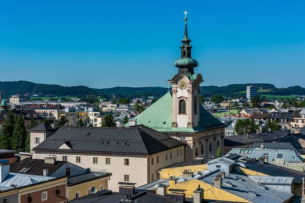 Igreja Cidade Velha Salzburgo Áustria — Fotografia de Stock