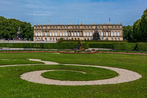 Herrenchiemsee Kompleks Budynków Królewskich Herreninsel Największej Wyspie Jeziorze Chiemsee Południowej — Zdjęcie stockowe