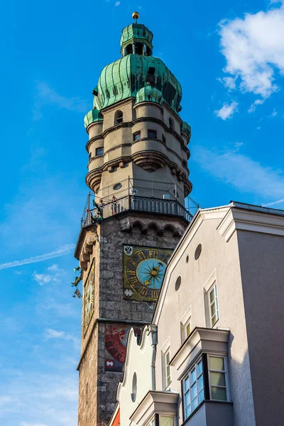 Bytårn Den Gamle Byen Innsbruck Tirol Østerrike – stockfoto